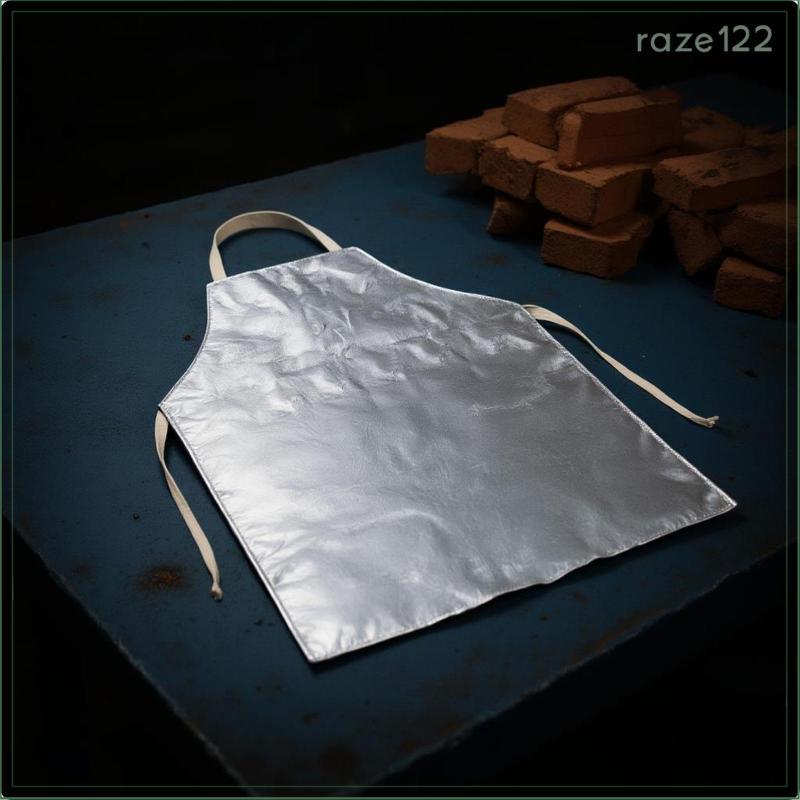 [Raze122] Avental Aluminizado De Alta Temperatura Reflexivo À Prova De Fogo De Trabalho D'água Para Ambientes De Cozinha
