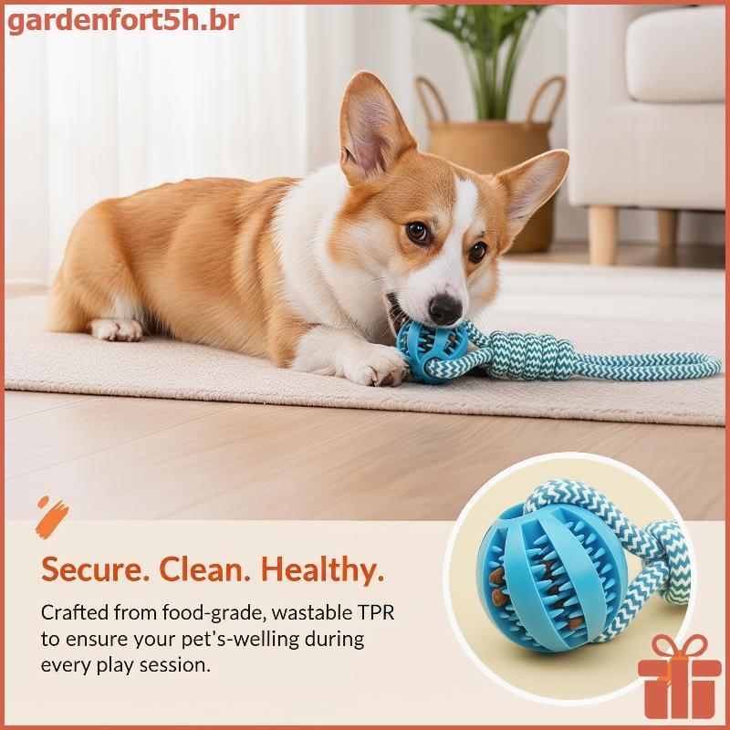 Brinquedo De Bola De Cachorro GARDE Com Corda De Rebocador , Mastigação Interativa E Recurso De Saúde Para Brincar Anima