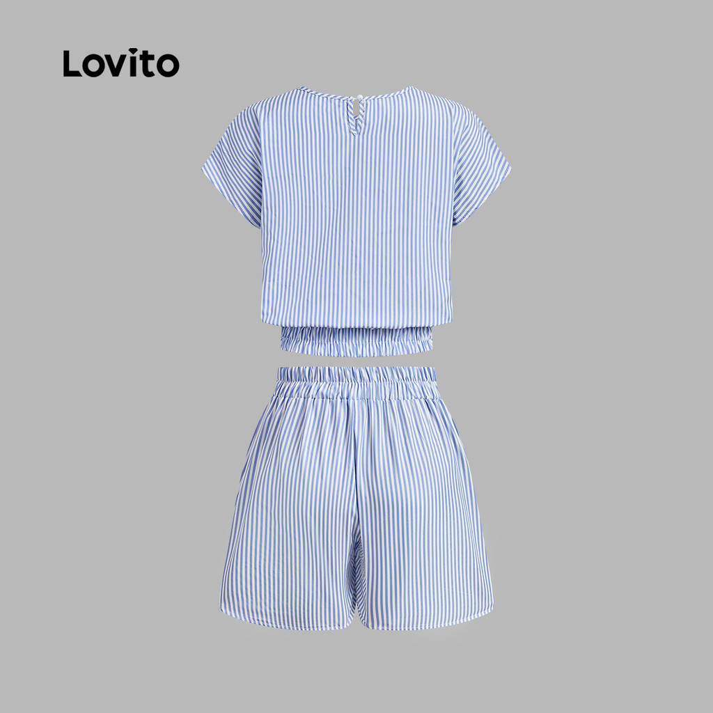 Detalhes do Lovito Tops ou Calças Casuais de Primavera/verão para Mulheres L143ED124