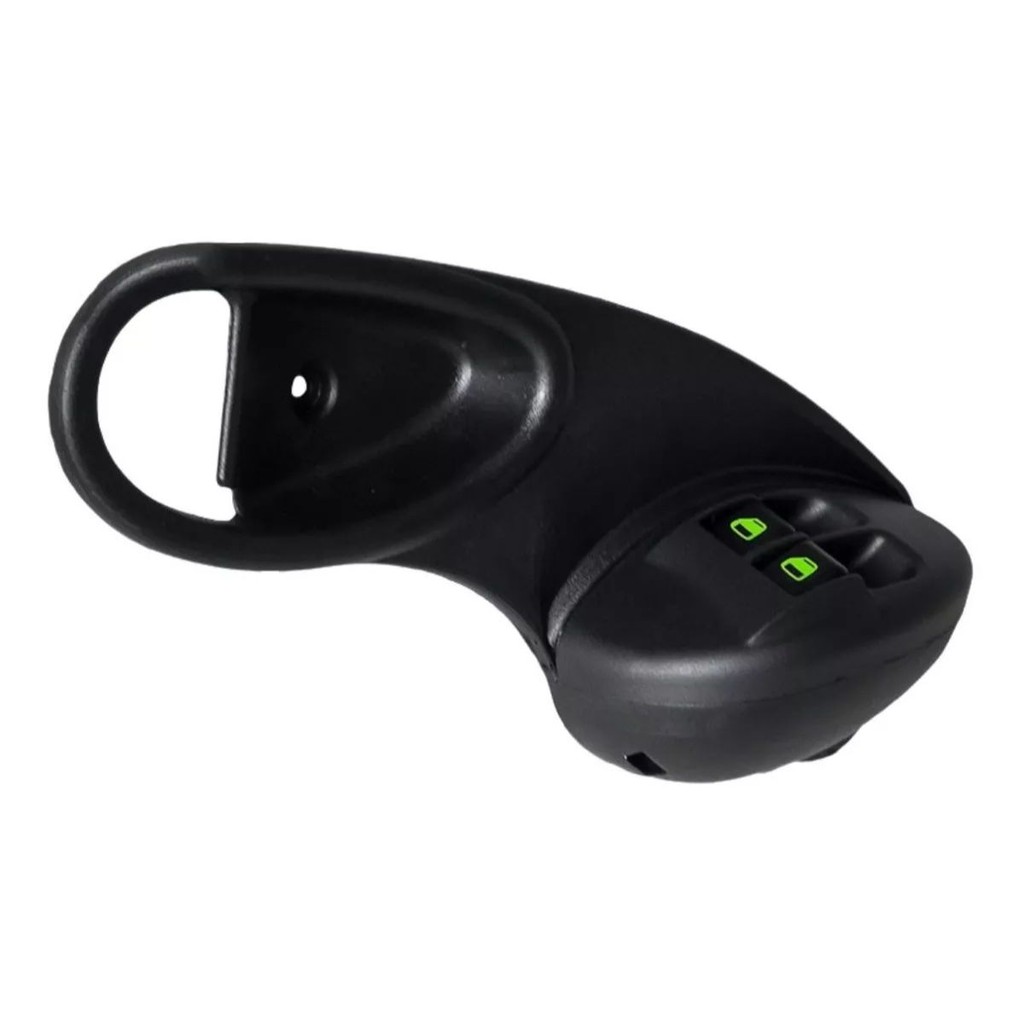 Conjunto Moldura Palio Young + Botão Interruptor Vidro Eletrico Palio Young Led Verde Lado Motorista