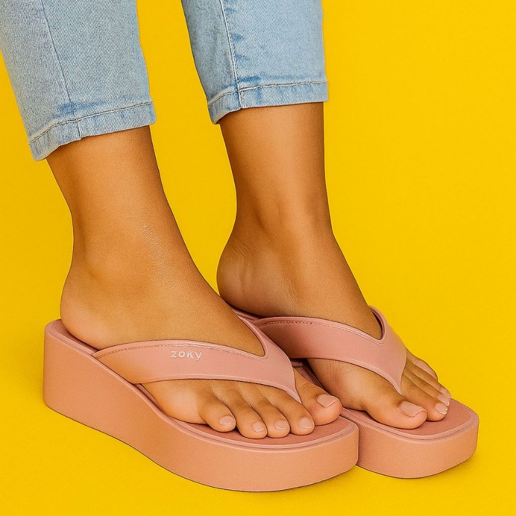 Sandália Plataforma Tamanco Feminino Glossy Zoom Zaxy Nuvem Ortopédico