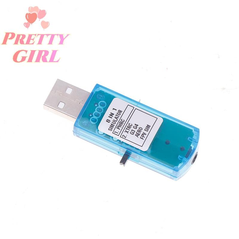 [Pretty ggirl] Simulador De Vôo USB 8 Em 1 , Para Controlador De Helicóptero De Avião XTR5 FMS G4 FPV [Novo]