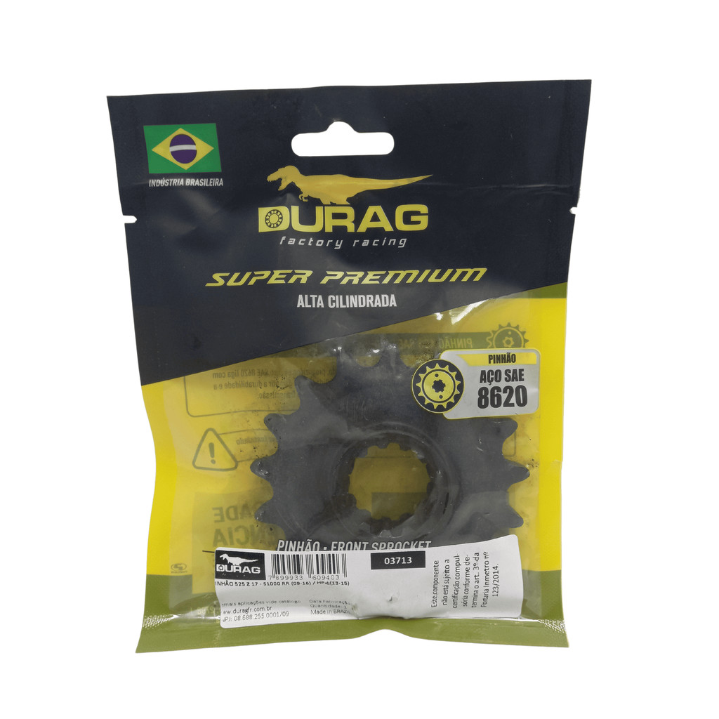Pinhão Piao peao Durag 17 Bmw S1000rr S1000r S1000xr 2009 à 2016 HP4 2013 à 2015