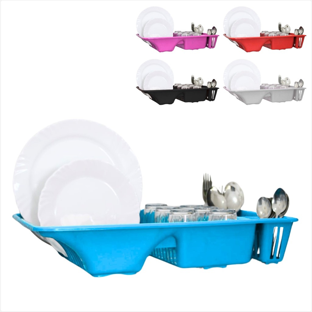 Escorredor De Louca Com Porta Talheres De Pia em Oferta na Shopee