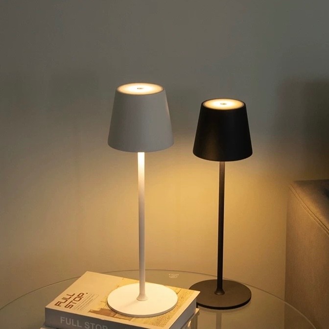 Luminária Abajur Mesa Led Touch Dimerizável S/ Fio Recarregável Base Redonda em Oferta na Shopee