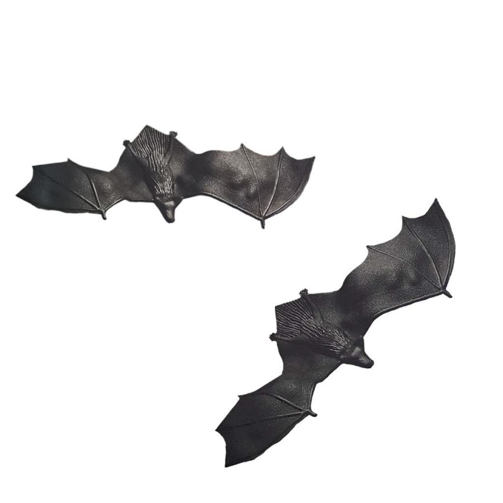 Morcego de Borracha Halloween Decor Realista Flexível Criativo Infantil Festa Assustador 1und