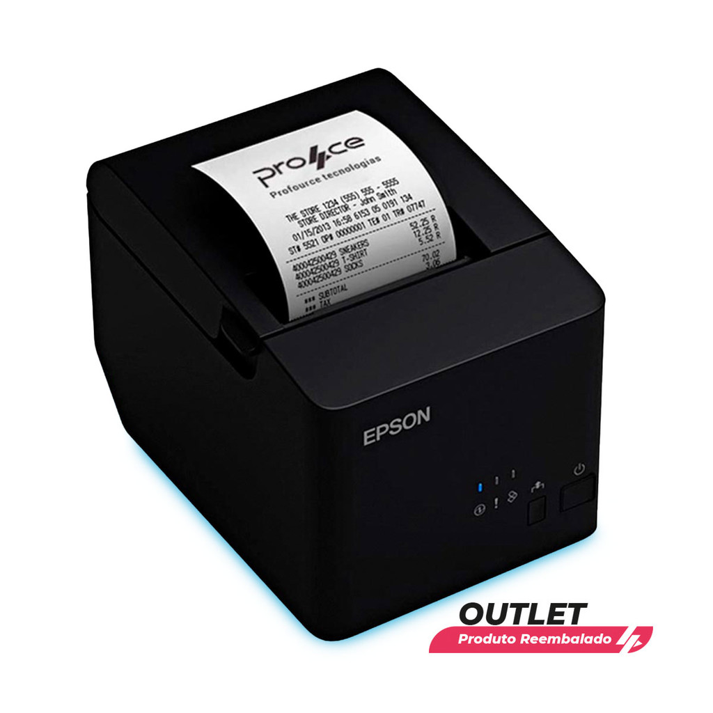 Usado/Reembalado: Impressora Não Fiscal Epson TM-T20X USB e Serial