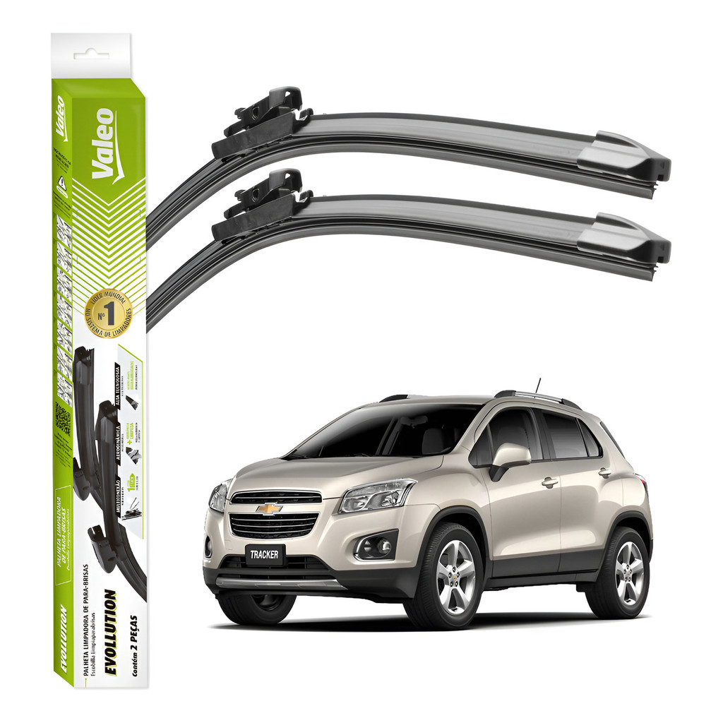 Par Palhetas Limpador Parabrisa Valeo Tracker 2014 A 2020 em Oferta na Shopee