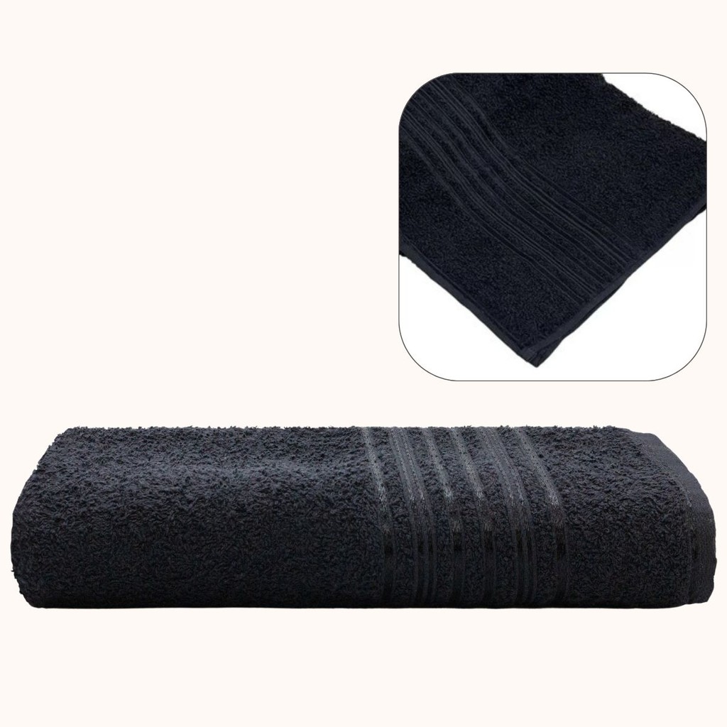 TOALHA BANHO 62X130 LYRA POR COR PRETO
