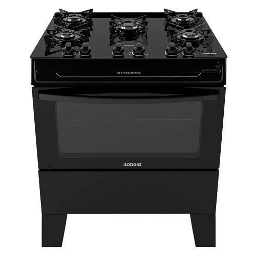Fogão 5 Bocas Itatiaia Electra Glass Plus Mesa de Vidro em Oferta na Shopee