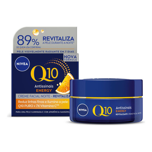 Nivea Creme Facial Q10 Power Energy Antissinais Noite 50g