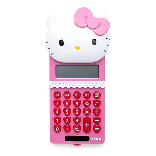 Calculadora Eletrônica Escolar Escritório Hello Kitty Letron