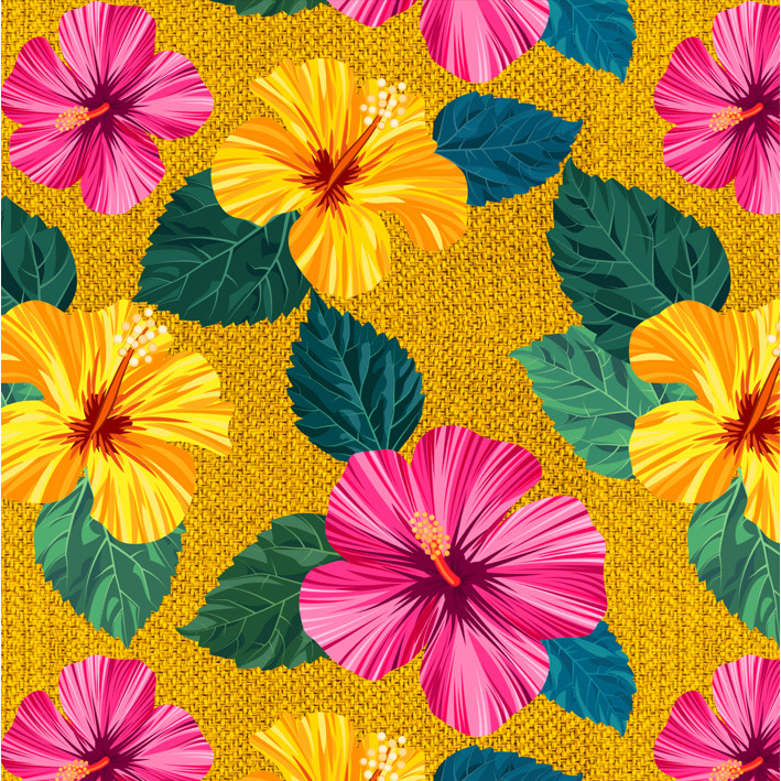 Tecido Tricoline Estampado Flores Fundo Texturizado Artesanato DIY Patch Corte Costura