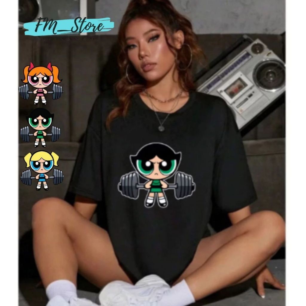 CAMISETA BLUSA FEMININA ACADEMIA ALGODÃO 30.1 ESTAMPADA SUPER PODEROSAS  LINDINHA  FLORZINHA DOCINHO TREINO