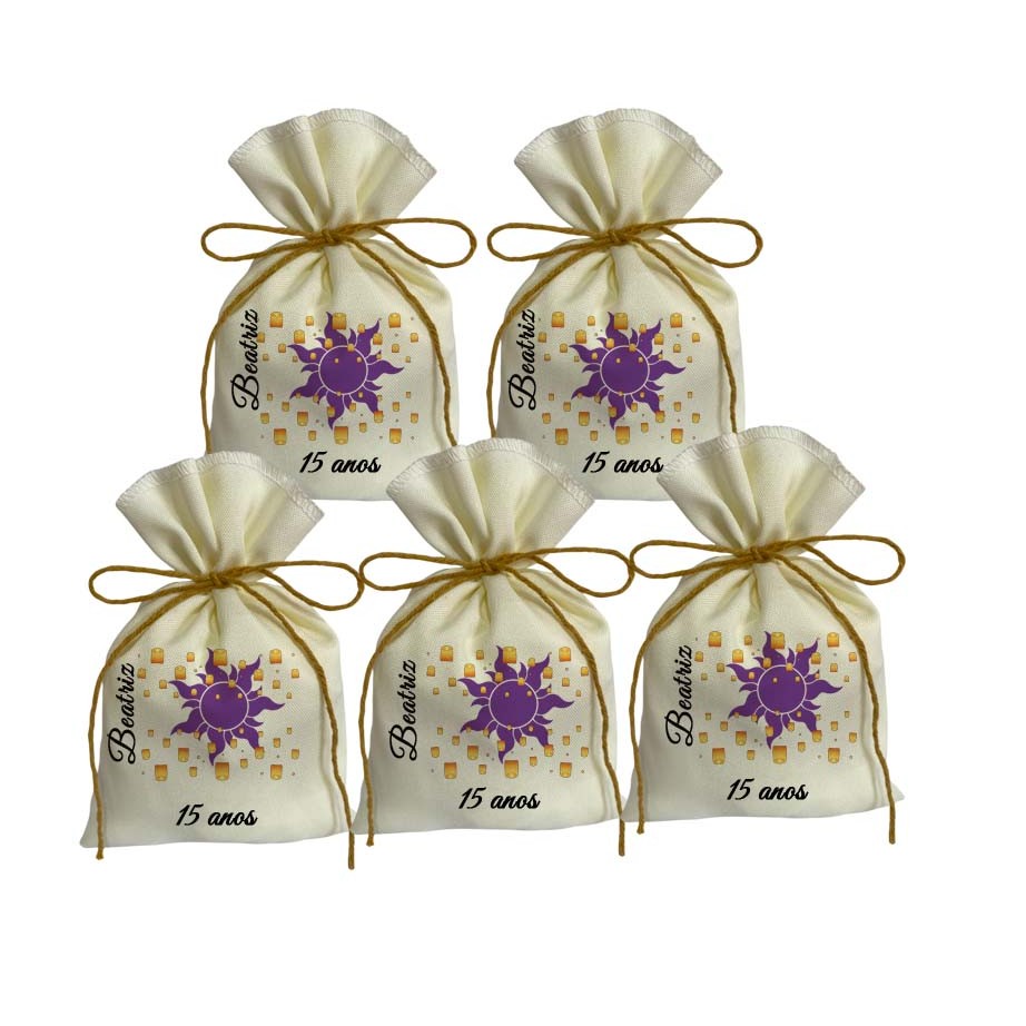 Saquinhos Lembrancinhas Personalizados Festas Sol Enrolados em Oferta na Shopee