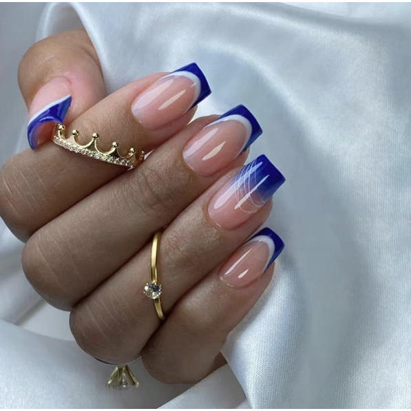 unha postiça decorada realista bailarina francesinha Com Cola kit unhas postiças decoradas nails em Oferta na Shopee