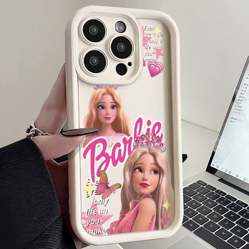 Barbie Princess , Fofa , Proteção Contra Quedas Para Telefones Celulares , 11/12/13/14/15/16 Pro max/XSMAX/7PLUS Capa De