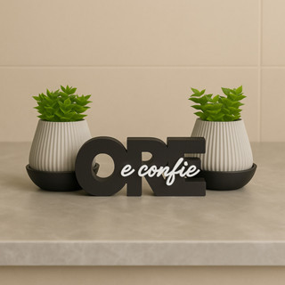 Vaso Decorativo com Palavra Ore e confie super resistente, alta qualidade Decoração BIG Bricks em Oferta na Shopee