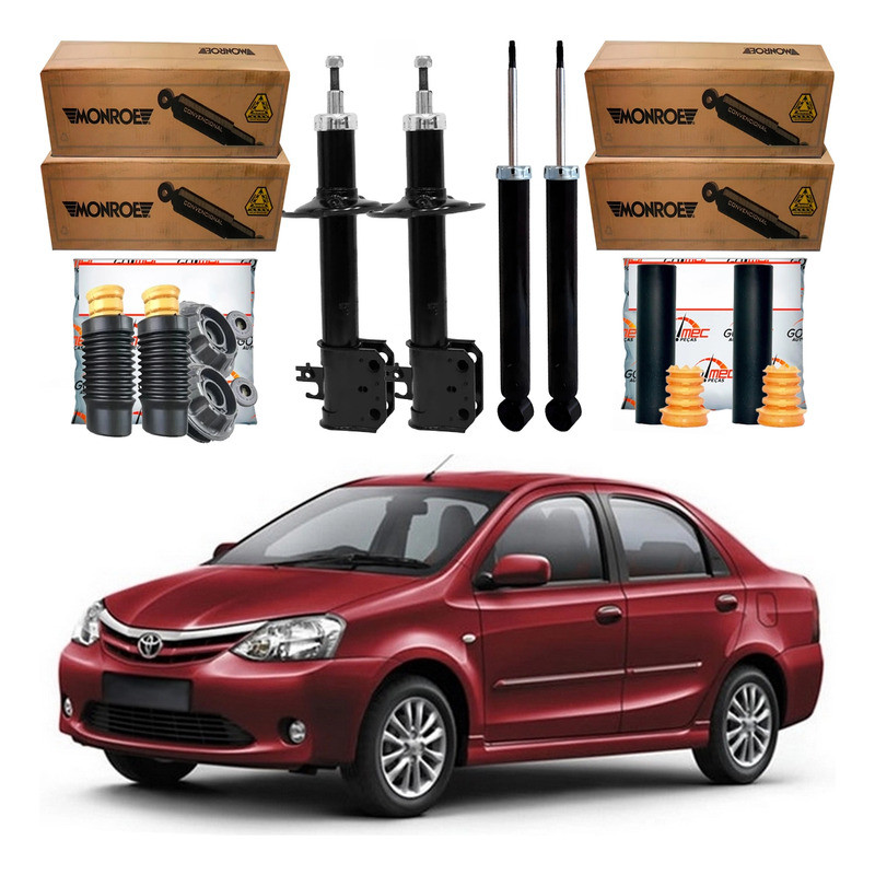 Amortecedor Dianteiro Traseiro, Etios Sedan 1.5 2012 A 2016 em Oferta na Shopee
