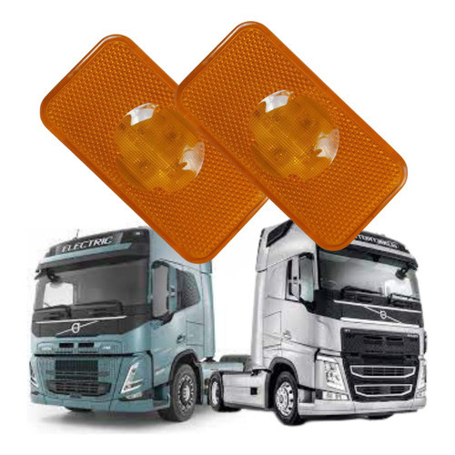 Par Lanterna Led Delimitadora Lateral Caminhao Volvo Fh Fm