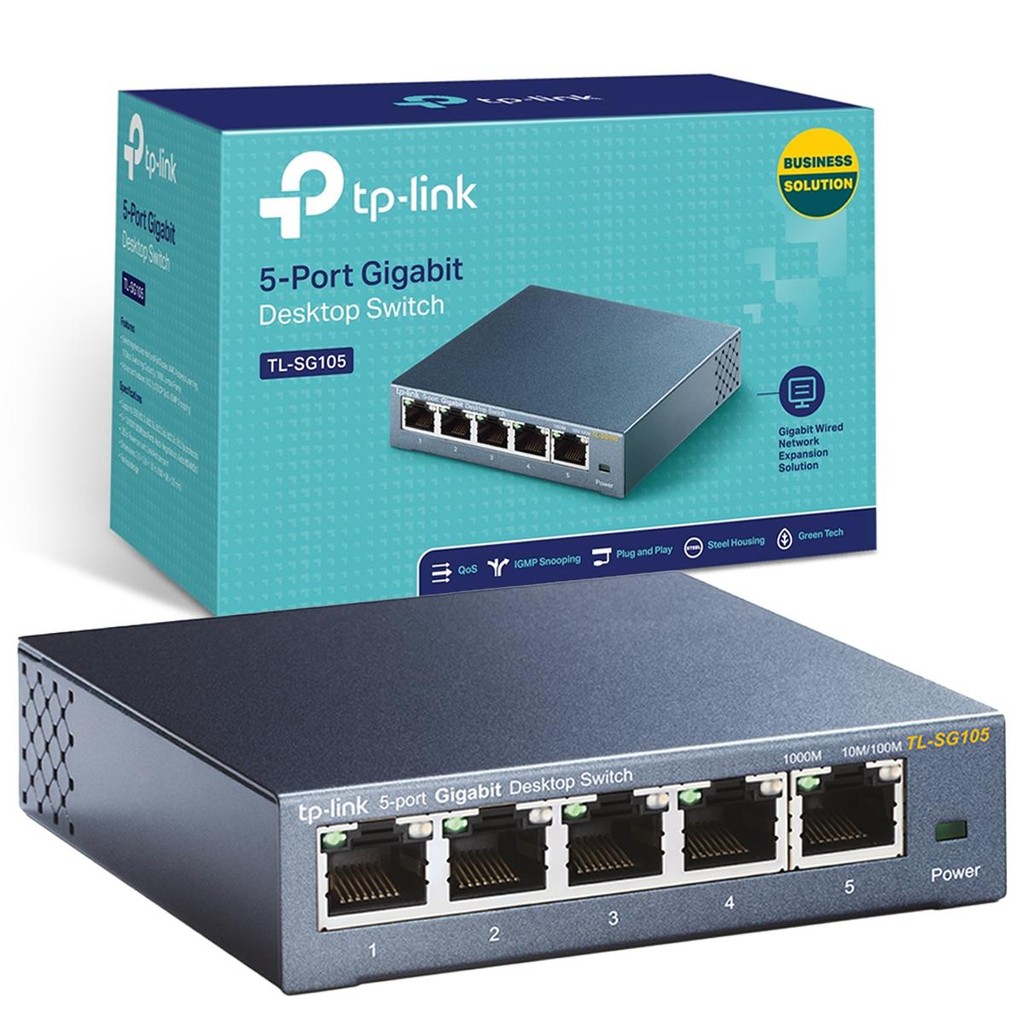 Switch Gigabit de Mesa TP-Link com 5 portas - TL-SG105 em Oferta na Shopee