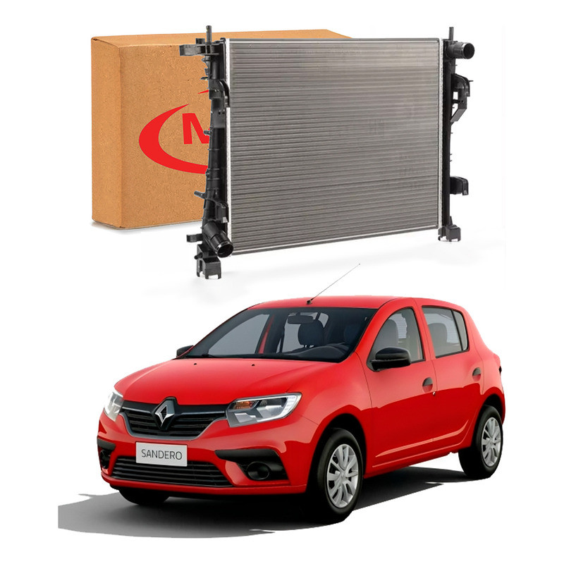 Radiador Agua Renault Sandero 1.0 1.6 Manual 2015 A 2020 em Oferta na Shopee