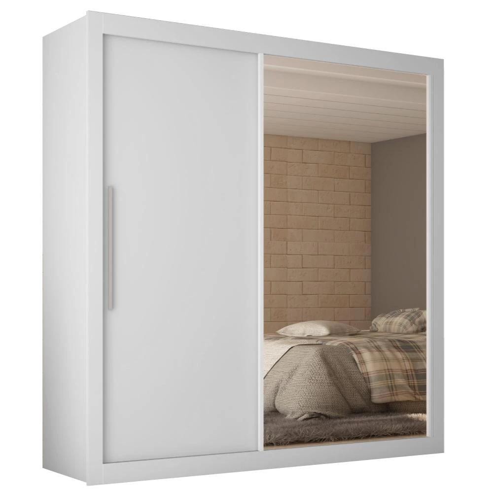 Guarda Roupas 2 Portas Solteiro Real Branco Acetinado em Oferta na Shopee