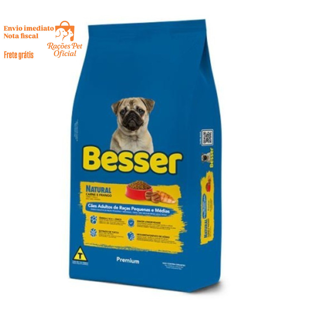 Ração Premium Besser 20kg Para Cachorro Pequeno Porte  Carne e Frango