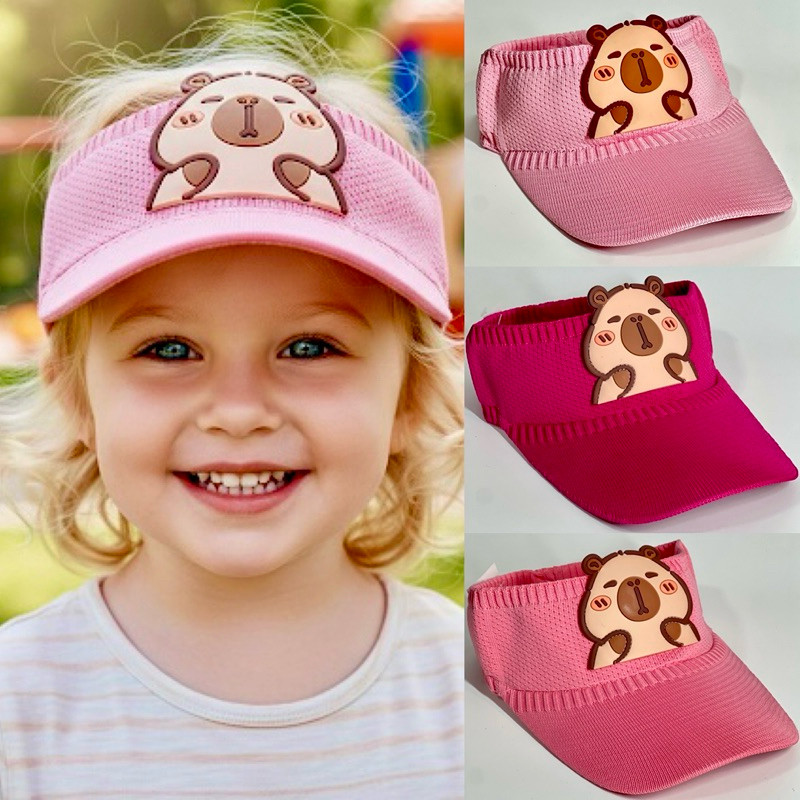 Viseira Infantil Capivara Cuca Fresca Meninos e meninas Anti Raios Uv50 Verão Férias Praia Sol Piscina Passeio Parque em Oferta na Shopee