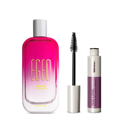 Egeo Dolce Colors Desodorante Colônia 90ml + Máscara de Cílios Too Long Intense 11g