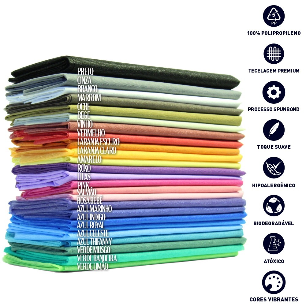 TNT Colorido 40g - 3 Metros (Escolha a Cor) — imagem 2 de 2