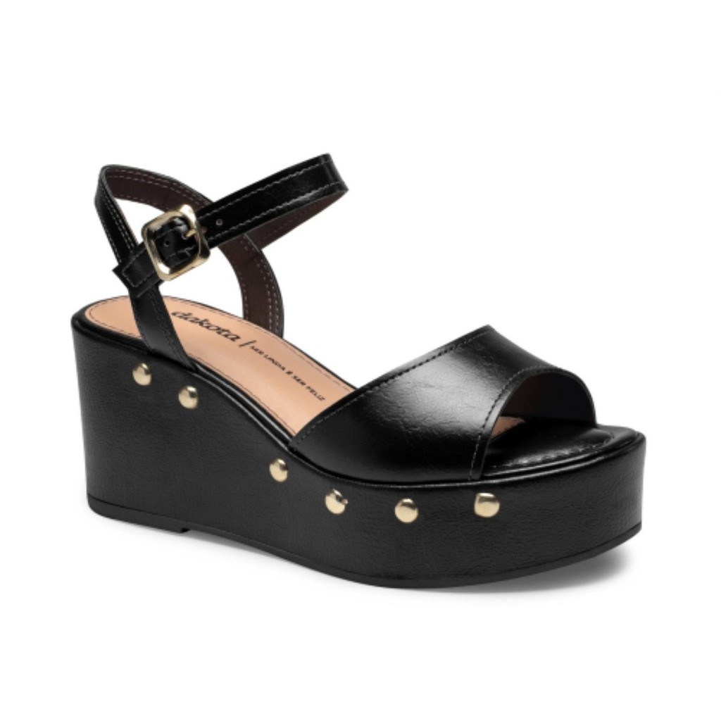 Sandália Anabela Moda Dakota Vieri Y9542 - Preto
