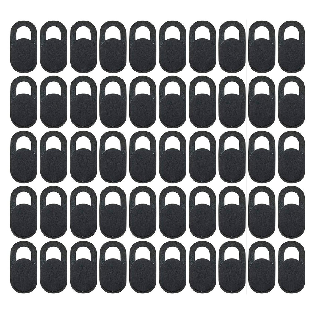 Kit 50x Tapa Tampa Bloqueador Câmera Protetor Webcam Cover Anti-Espião Notebook Celular Macbook Tablet Cor: Preto