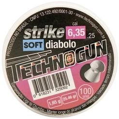Chumbinho Technogun Strike Diabolô Soft 6.35mm - 100un