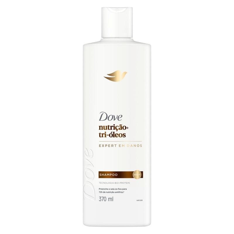 Shampoo Dove Nutrição+ Tri-Óleos Expert em Danos 370ml em Oferta na Shopee