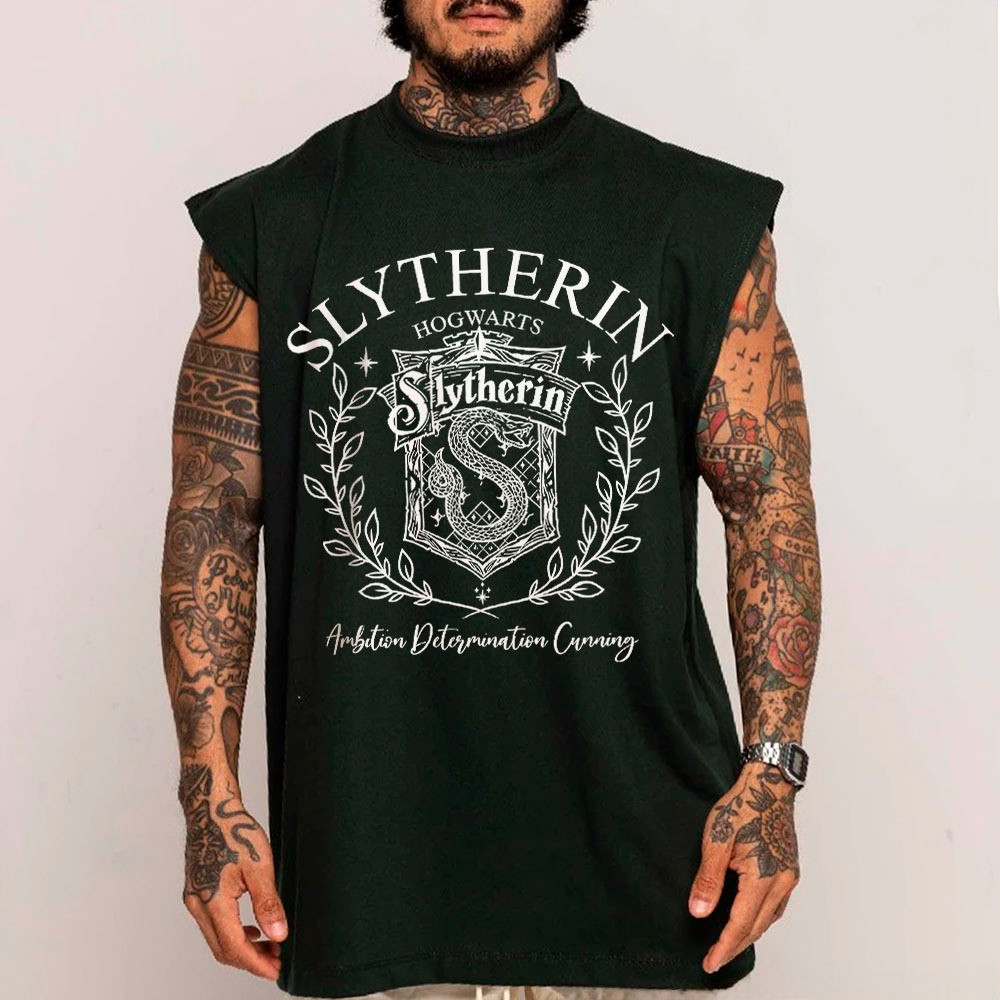 Camiseta Regata Oversized Longa Sonserina Casa Dos Bruxos