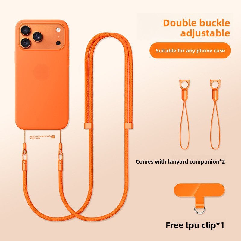Adequado Para iphone 17 Cordão Ajustável Crossbody Fivela Dupla Alça Fina De Pescoço Multifuncional