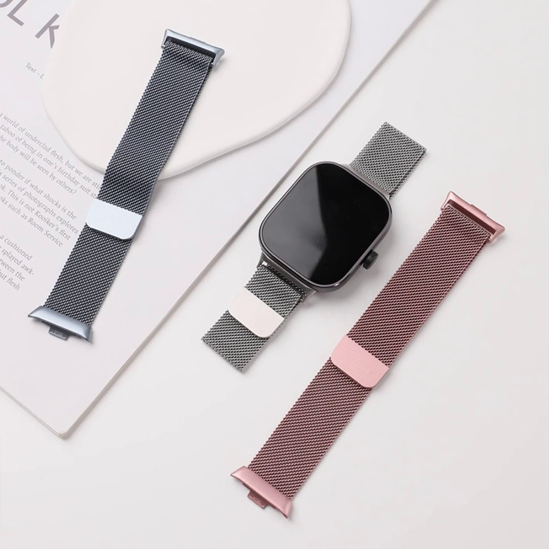 Pulseira De Milanesa Magnética E Aço Inoxidável Para Relógio Redmi Watch 6 Active/Lite/ 6 5 4/ Band 10 9 Pro/8 Pro
