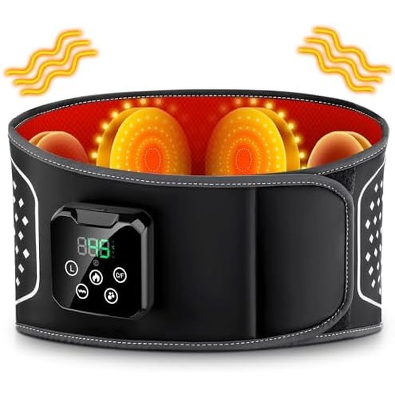 Massageador Para Alívio Da Dor Nas Costas , Envoltório Elétrico Portátil Cintura , 4 Configurações De Calor , 3 Modos De