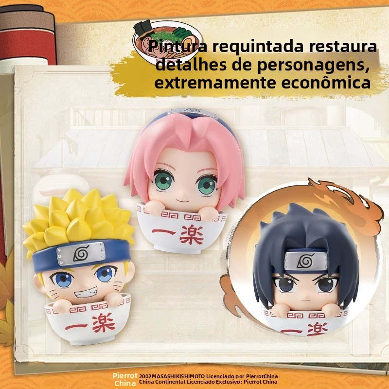 Kit Naruto Sasuke Sakura Ramen Moment | Miniaturas Blind Box | Figure Animé Time 7 Presente