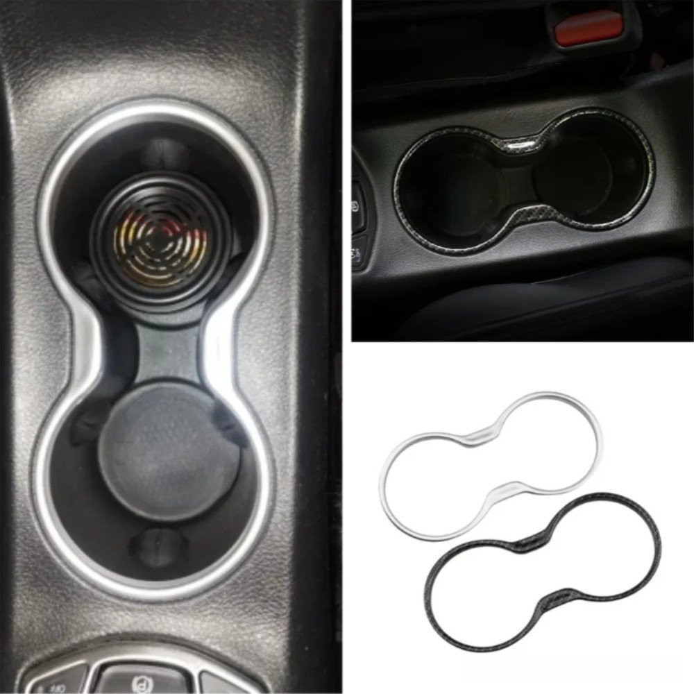 Jeep Compass 2017-2020 Acessórios Decorativos Da Estrutura Do Suporte De Copo Frontal Em Fibra De Carbono OC6K