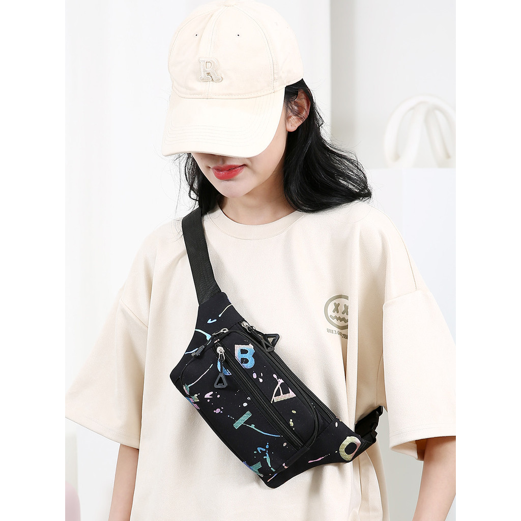 Bolsa mensageiro feminina bolsa de peito grande capacidade esportes telefone cintura saco All-Match alto valor lazer ao 