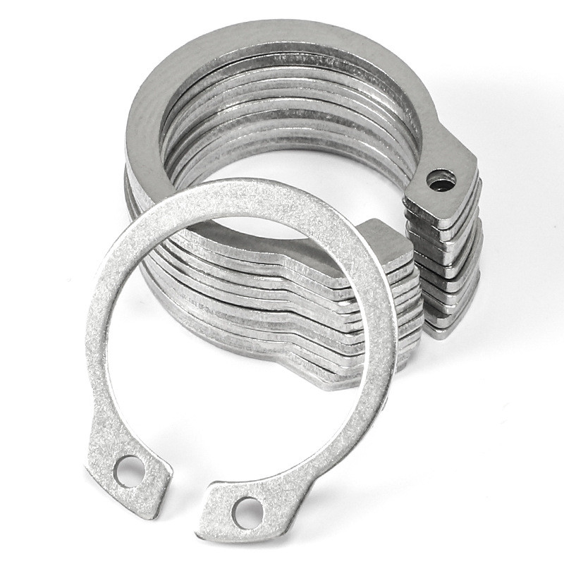 Conjunto de molas de fixação de eixo em aço inoxidável 304, conjunto de anéis de retenção de eixo, mola de fixação exter