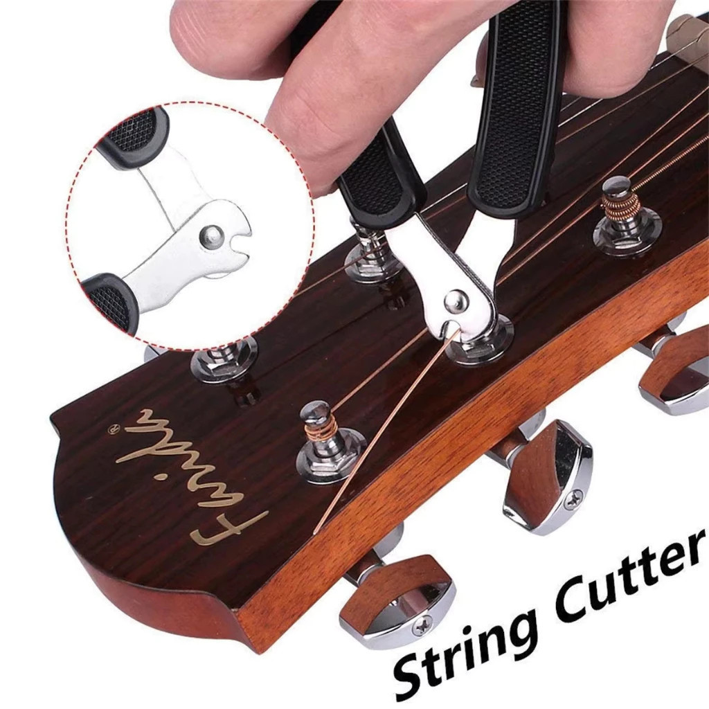 Violão De Enrolador 3 Em 1 + Cortador De Corda + Extrator De Pinos Para Violão Guitarra Cavaco Banjo