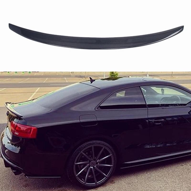 Para Audi A5 4 Portas 2 2009-2016 S Estilo Fibra De Carbono/Forçada Tronco Traseiro Spoiler Não S5 RS5