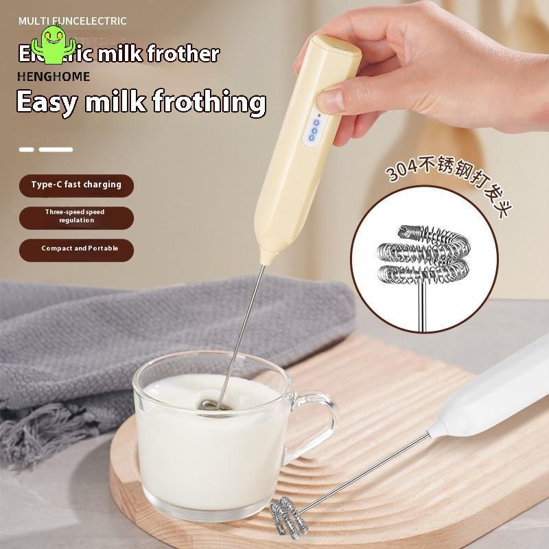 HENGHOME Batedor De Leite Elétrico Portátil , 1 Peça , Ovos , Espuma , Cafeteira , Liquidificador , Mini Ferramenta De C