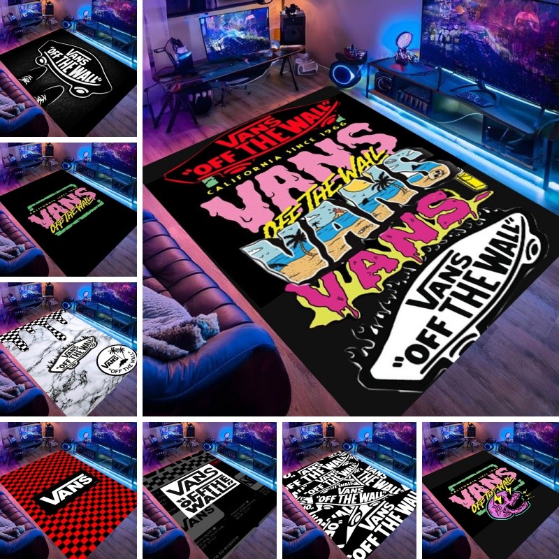 Vans Skate Doodle Cristal Veludo Tapete Pele Amigável Lavável Para Crianças Sala De Brincar