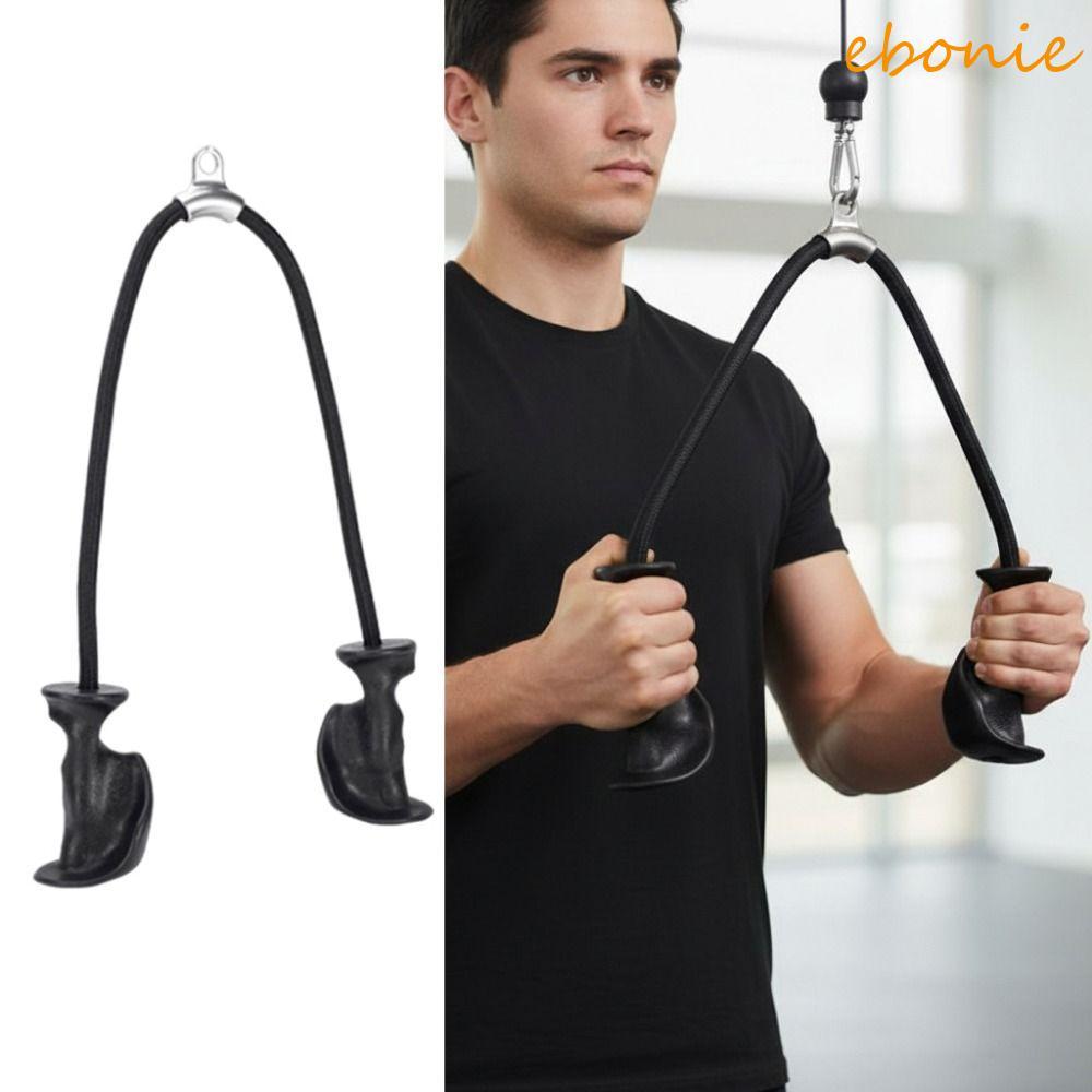 EBONIE Fitness Puxar Corda , Alças Ergonômicas Anti-Escorregadio De Tríceps , Alça Dupla Pórtico