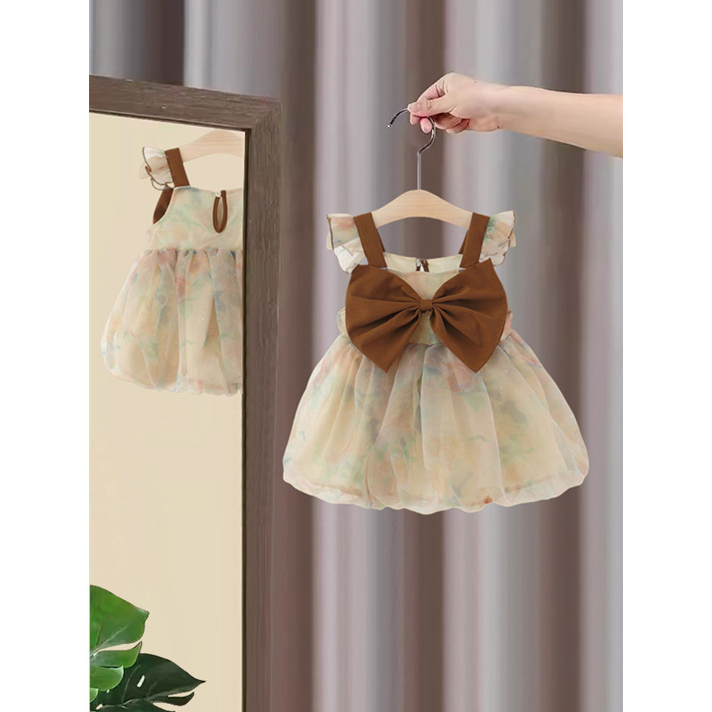Feminino bebê vestido de verão bebê Bud saia verão conjunto camisola saia menina aniversário coreano princesa saia