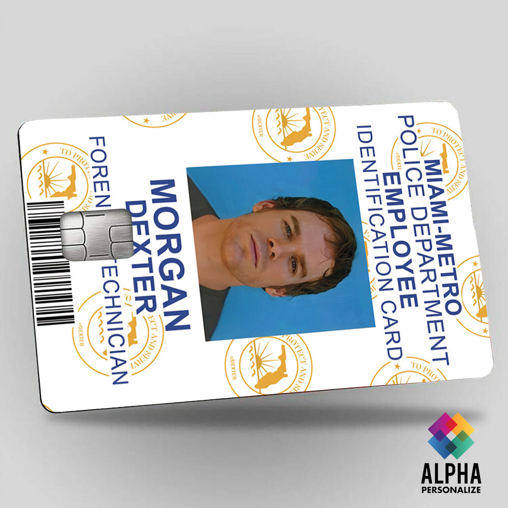 Adesivo para Cartão de Credito Dexter Morgan Cracha Departamento de Policia